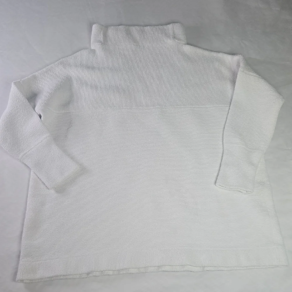 Free People Classic White Turtleneck Sweater